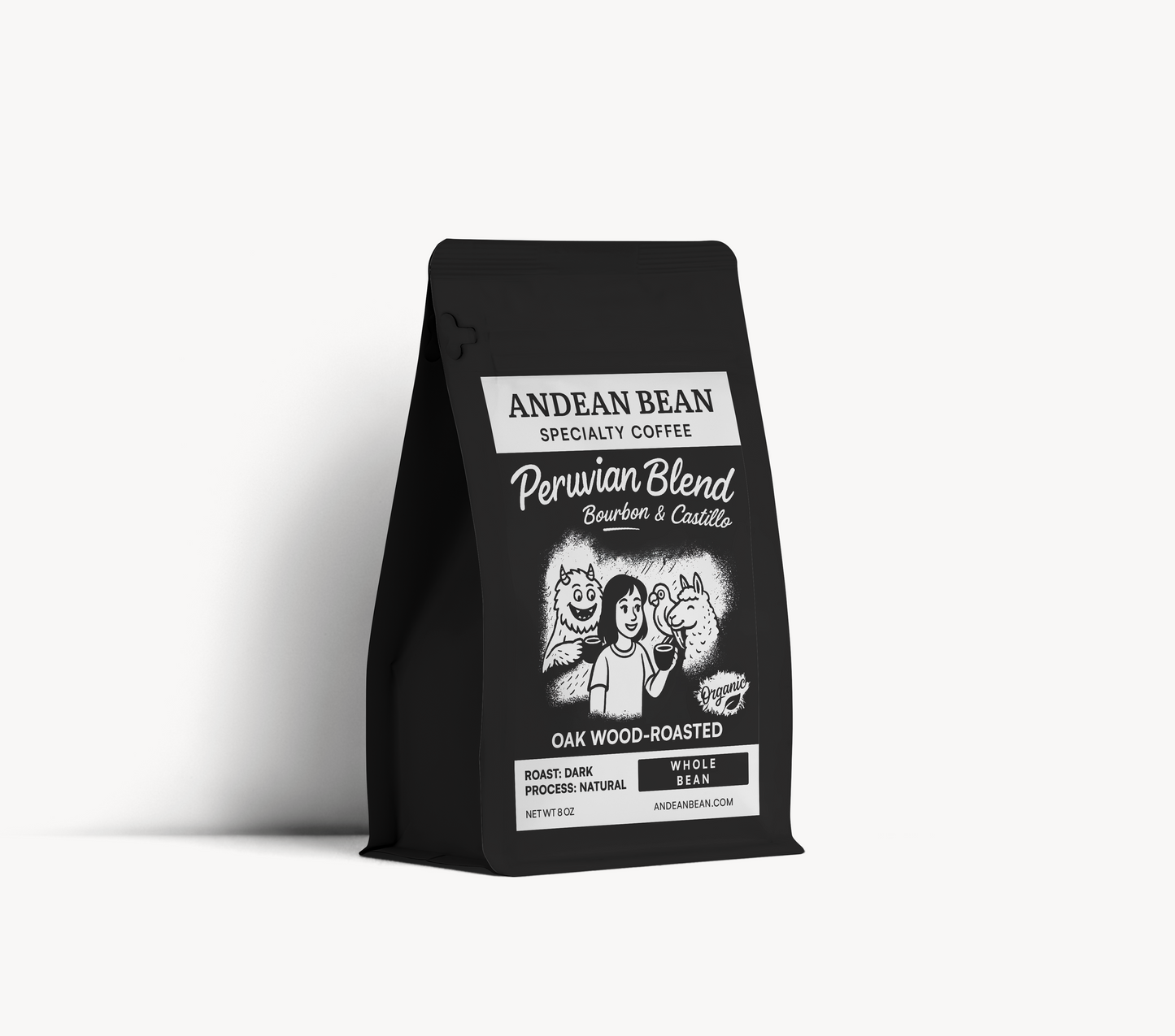 Wood-Roasted Specialty Coffee. Peru. Whole Bean 8 oz