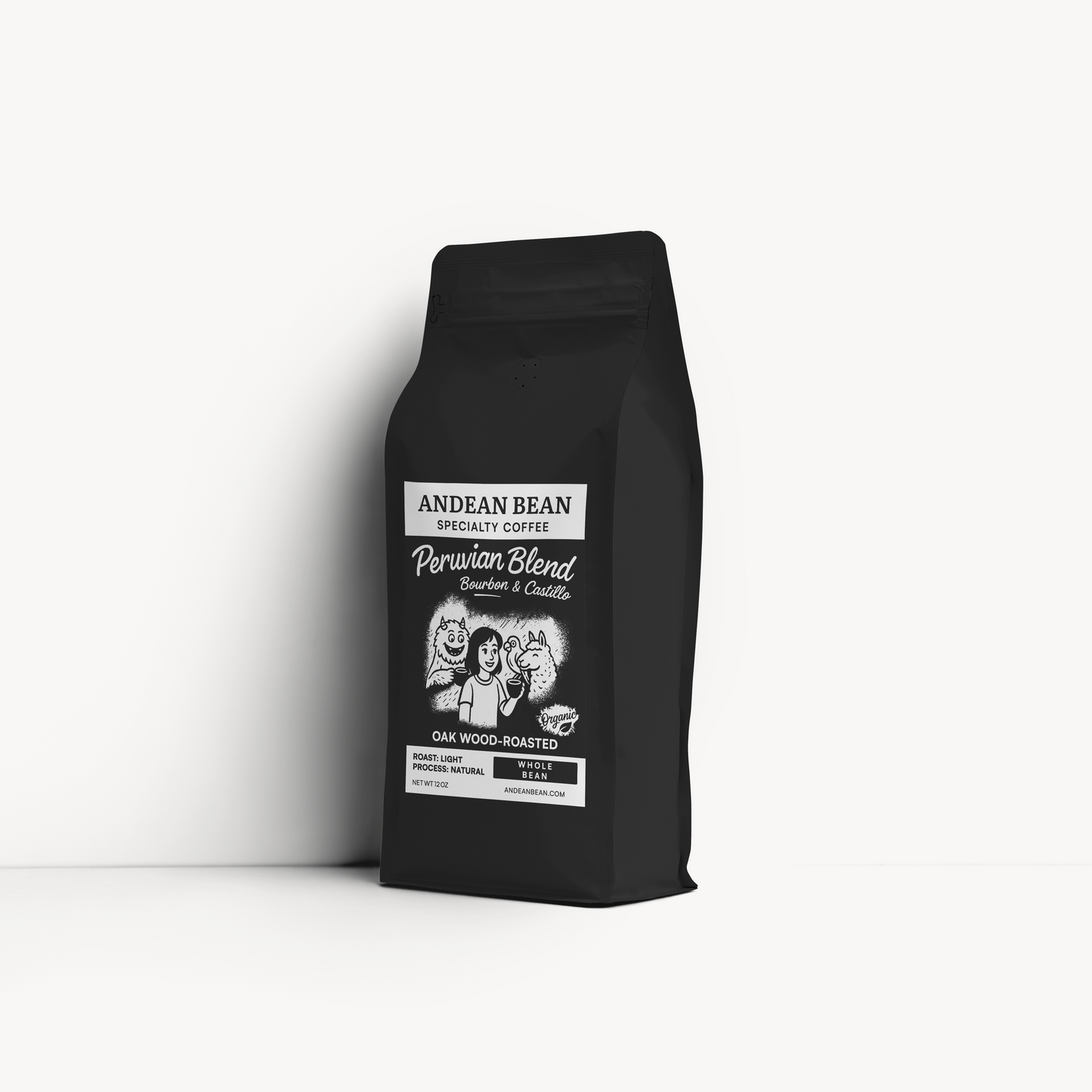 Wood-Roasted Specialty Coffee. Peru. Whole Bean 12 oz