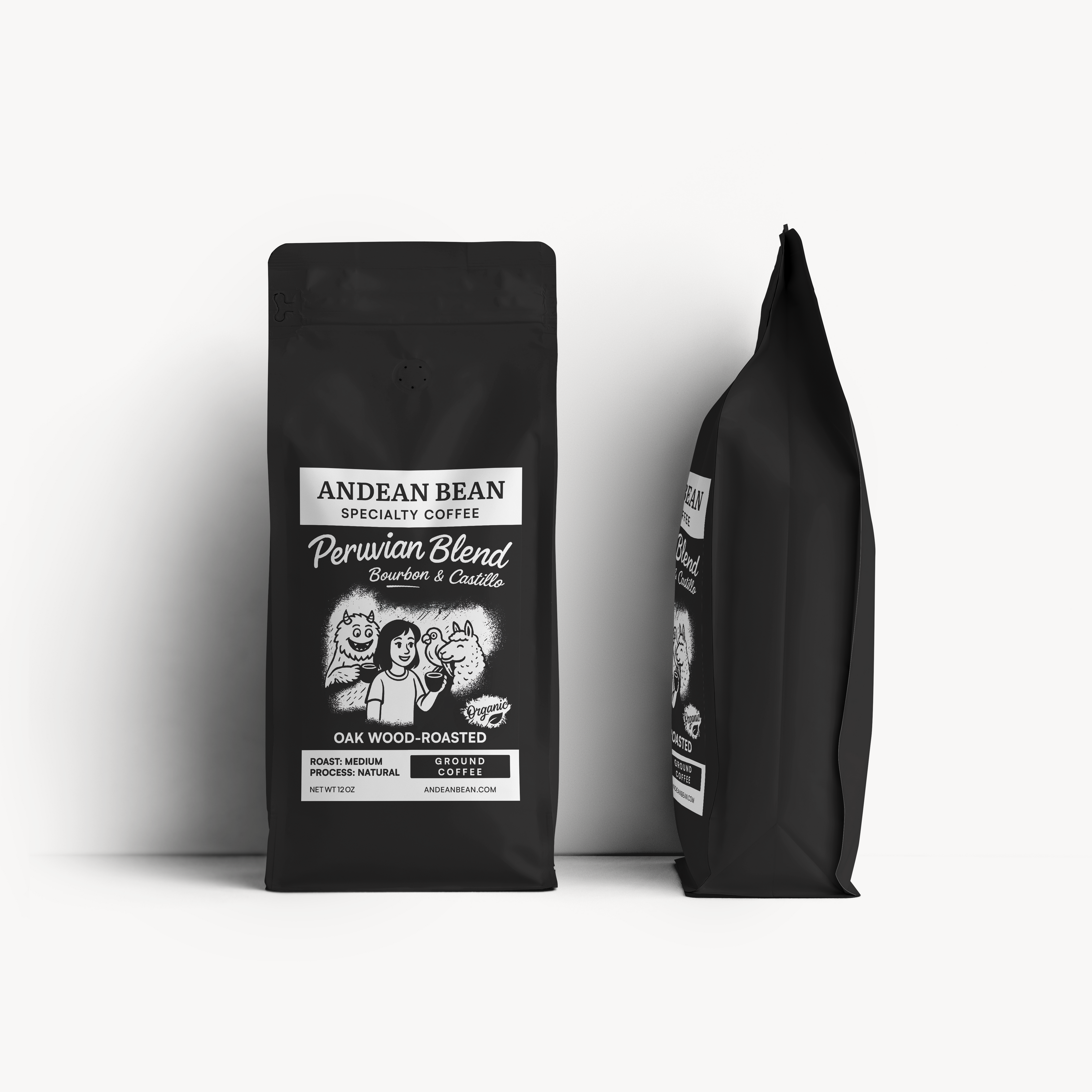 Two bags of wood roasted specialty coffee 12 OZ