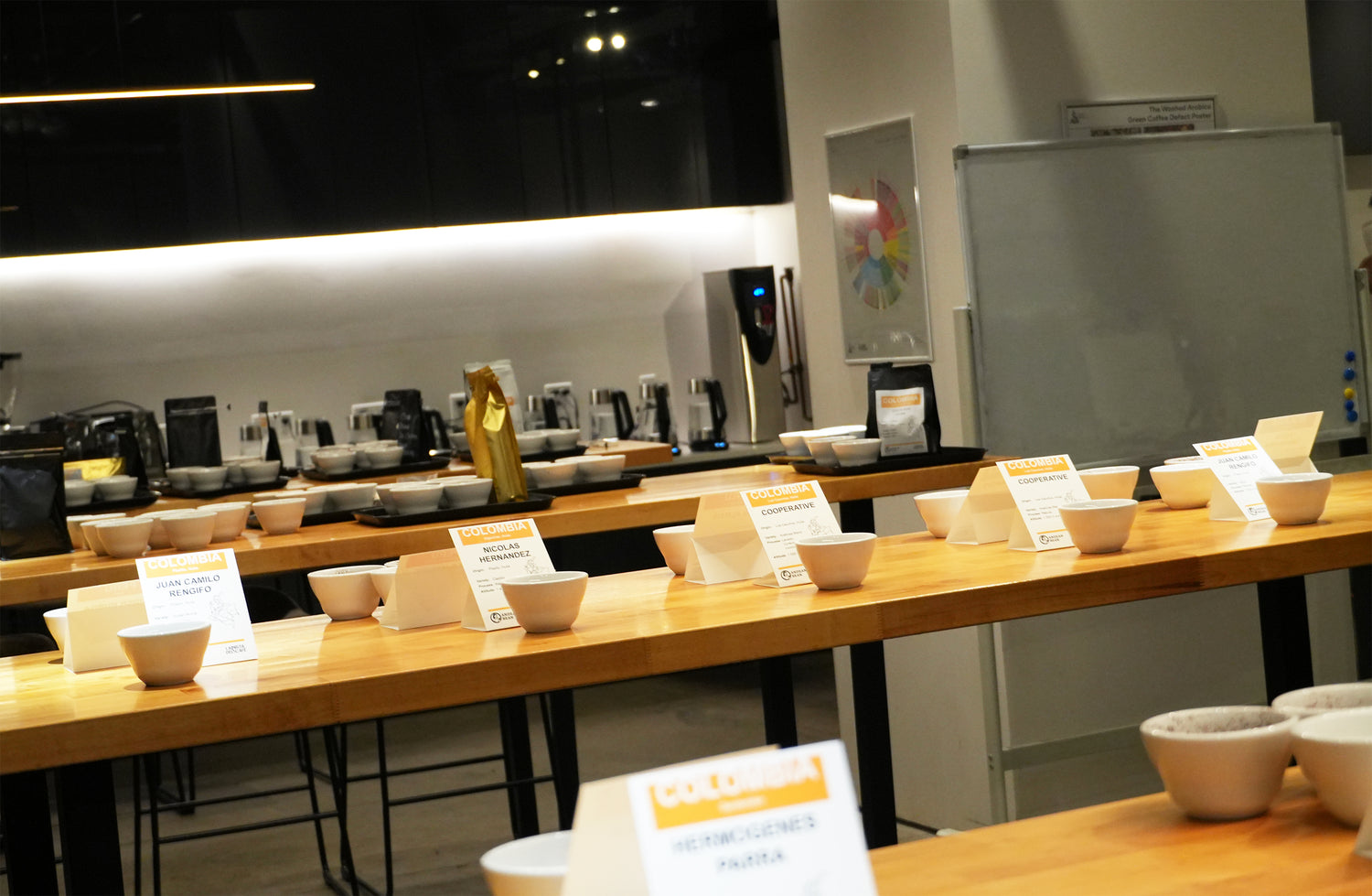Photo of coffee cupping event in New York