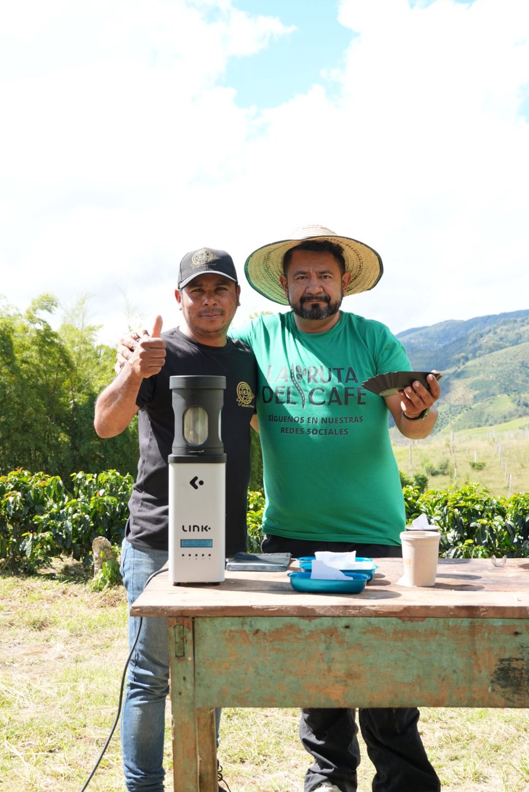 La ruta del cafe offering green coffee in Colombia