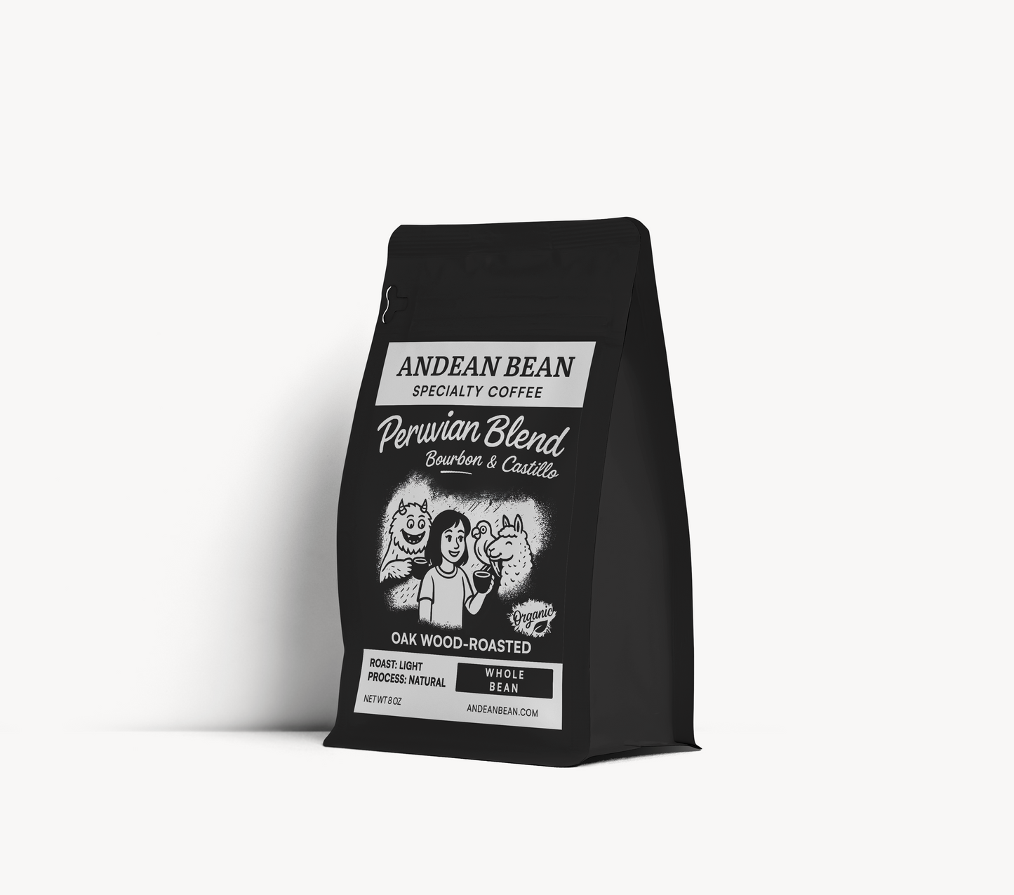 Wood-Roasted Specialty Coffee. Peru. Whole Bean 8 oz