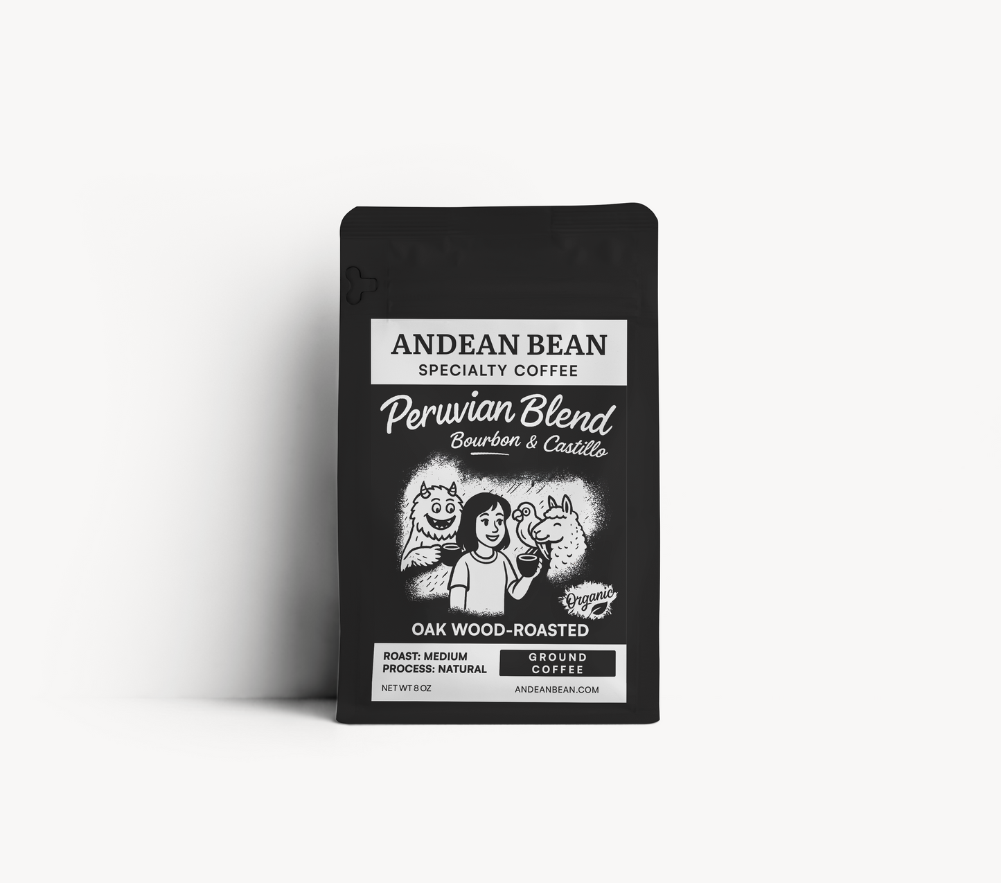 Wood-Roasted Specialty Coffee. Peru. Ground 8 oz